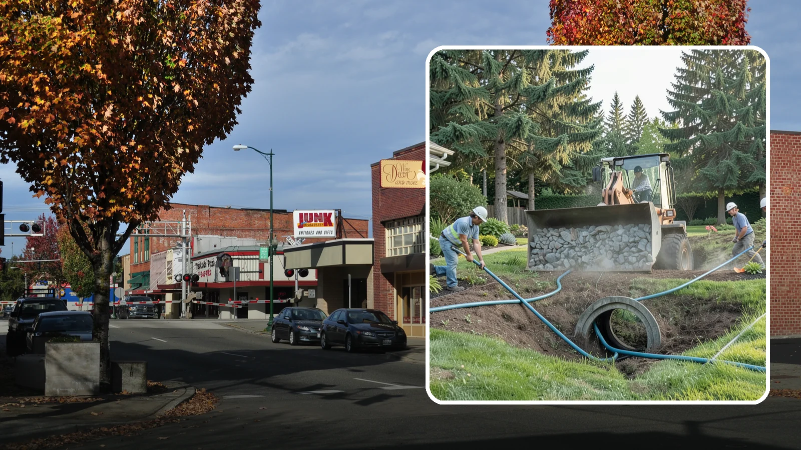 Drainage Solutions in Puyallup, Pierce County, WA - Custom drainage systems that eliminate standing water, soggy lawns, and water pooling around your home.