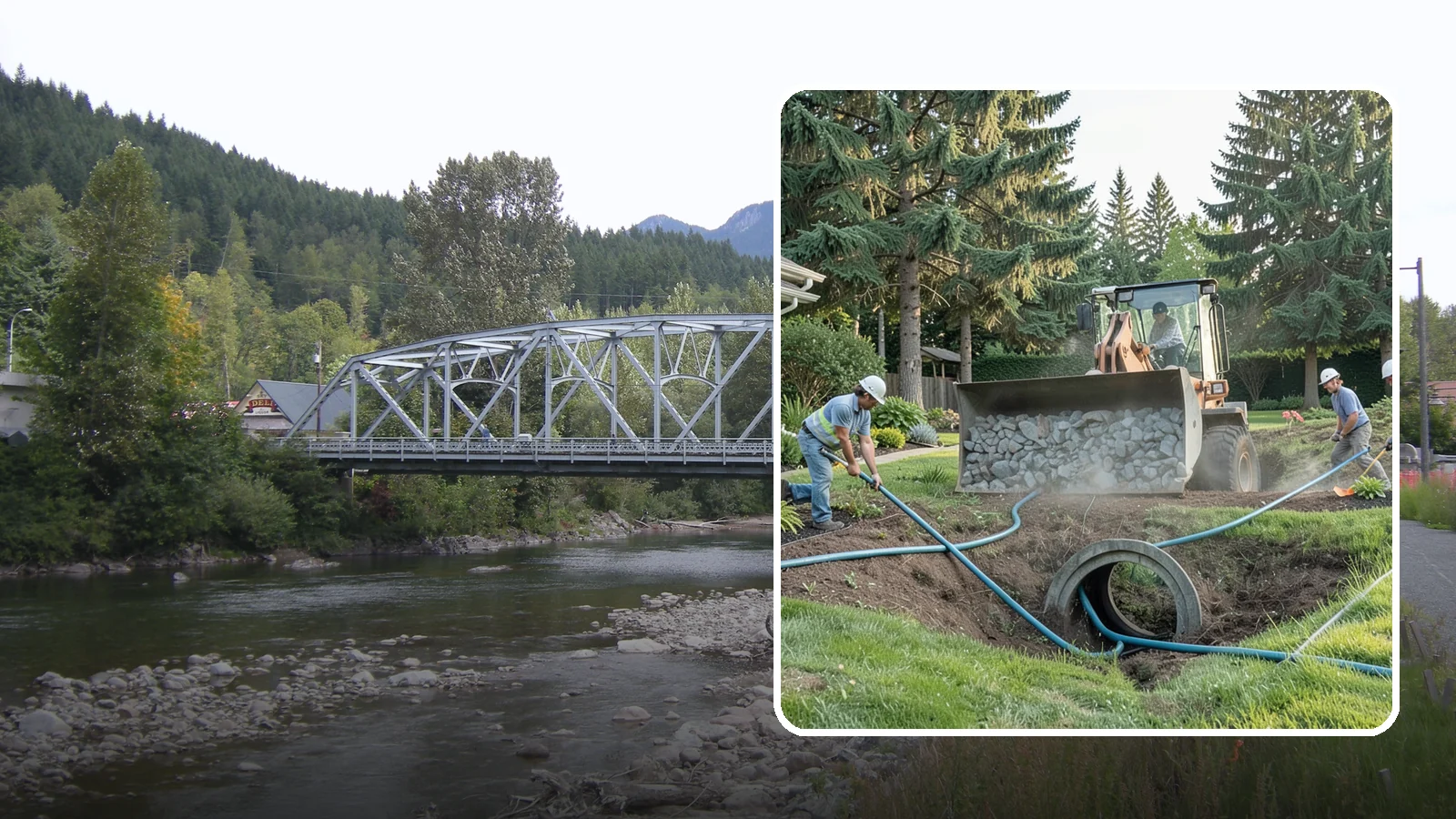 Drainage Solutions in Skykomish, King County, WA - Custom drainage systems that eliminate standing water, soggy lawns, and water pooling around your home.