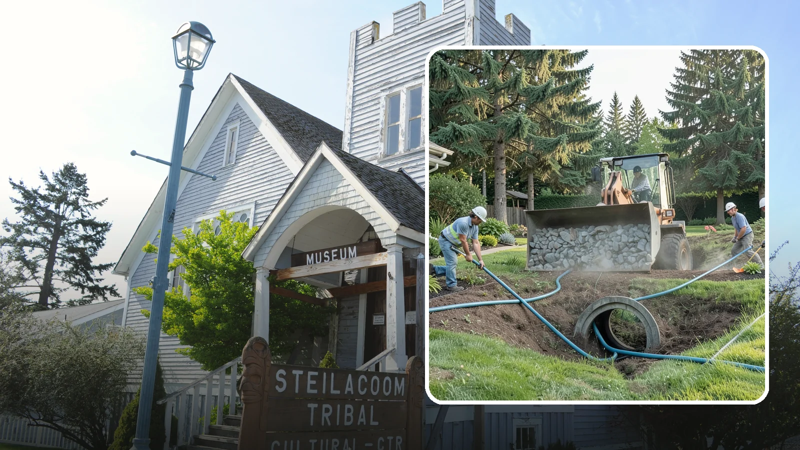 Drainage Solutions in Steilacoom, Pierce County, WA - Custom drainage systems that eliminate standing water, soggy lawns, and water pooling around your home.