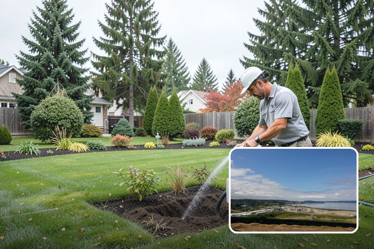 Drip Irrigation Installation in University Place, Pierce County, WA - Water delivered right to the roots