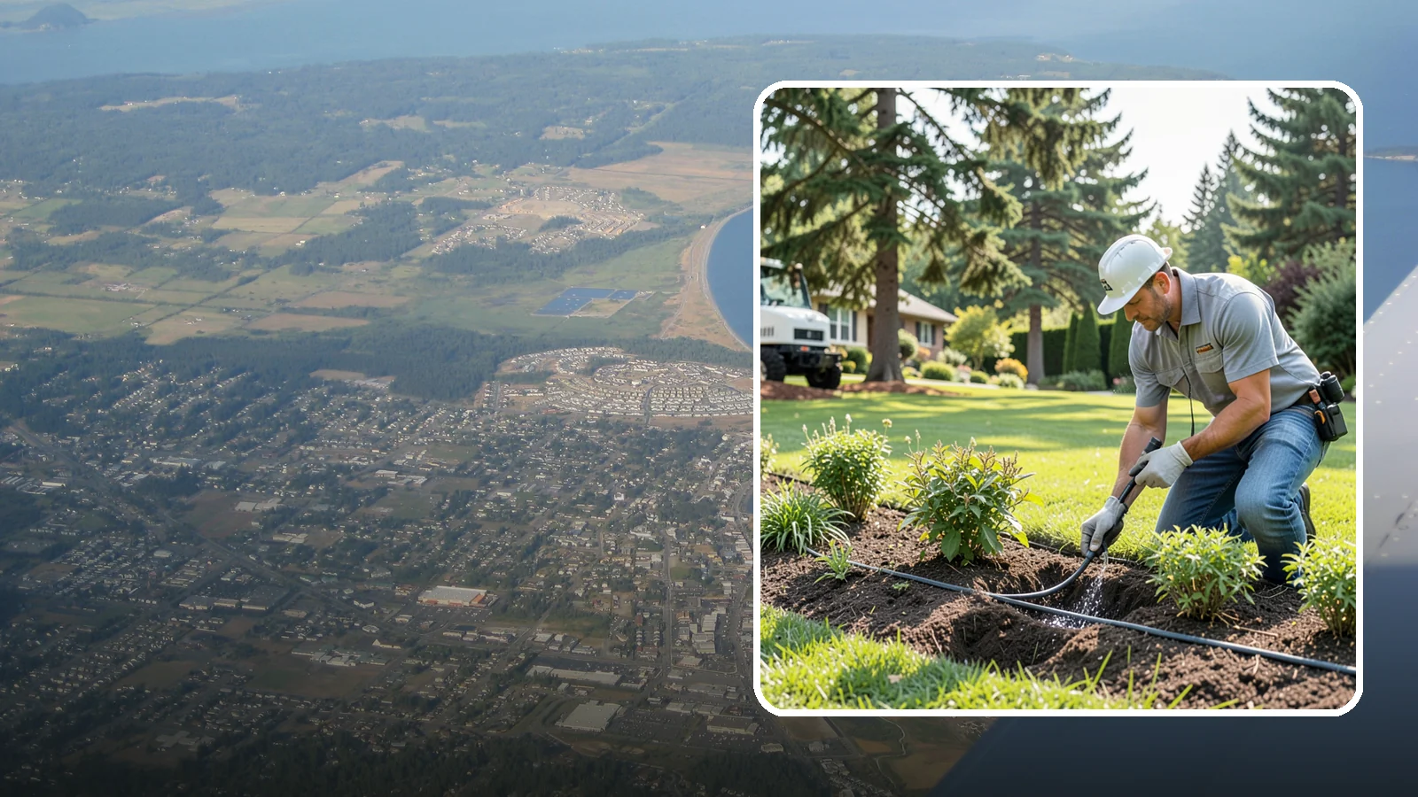 Drip Irrigation Repair in Oak Harbor, Island County, WA - We repair clogged, cut, or leaking drip lines and emitters so your garden beds and shrubs get precise, water-efficient hydration.