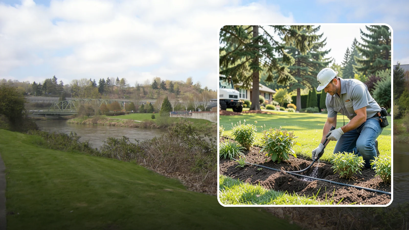 Drip Irrigation Repair in Tukwila, King County, WA - We repair clogged, cut, or leaking drip lines and emitters so your garden beds and shrubs get precise, water-efficient hydration.