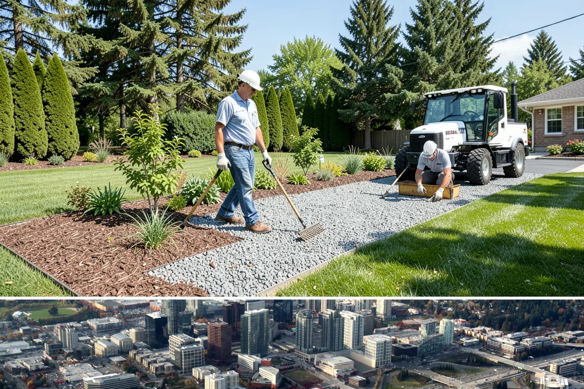 Driveway Installation in Bellevue, King County, WA - Best built spring through fall.