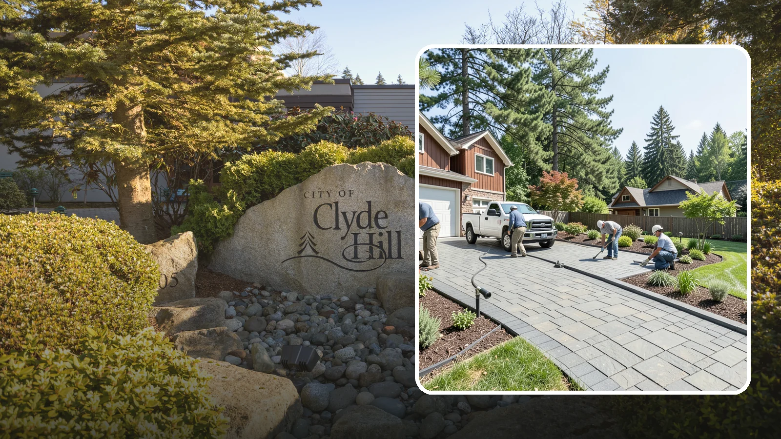 Driveway Installation in Clyde Hill, King County, WA - New driveway construction in pavers, concrete, or gravel, engineered for loads, drainage, and durability.