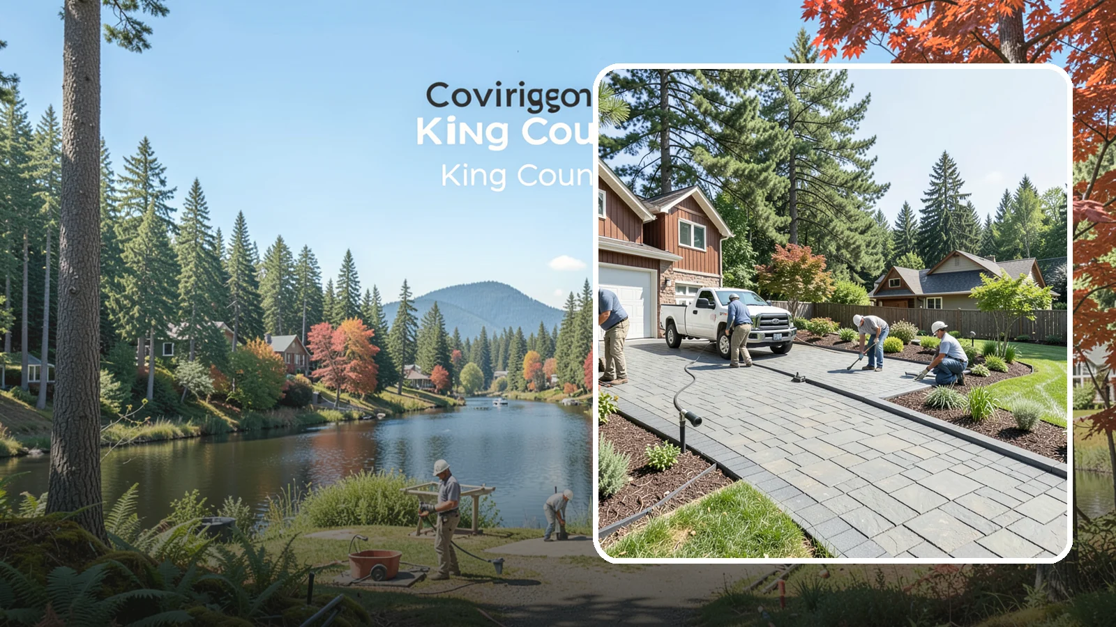 Driveway Installation in Covington, King County, WA - New driveway construction in pavers, concrete, or gravel, engineered for loads, drainage, and durability.