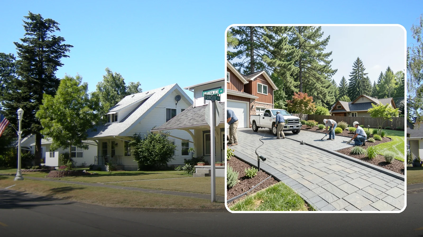 Driveway Installation in DuPont, Pierce County, WA - New driveway construction in pavers, concrete, or gravel, engineered for loads, drainage, and durability.