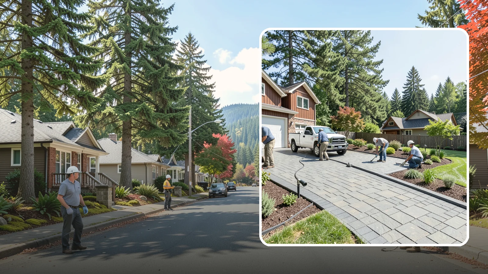 Driveway Installation in Hunts Point, King County, WA - New driveway construction in pavers, concrete, or gravel, engineered for loads, drainage, and durability.