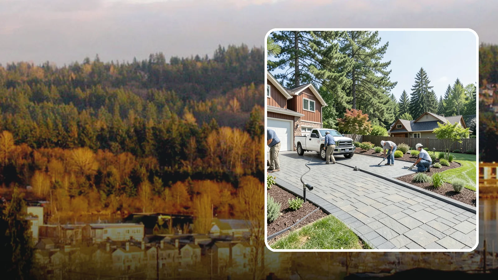 Driveway Installation in Kenmore, King County, WA - New driveway construction in pavers, concrete, or gravel, engineered for loads, drainage, and durability.