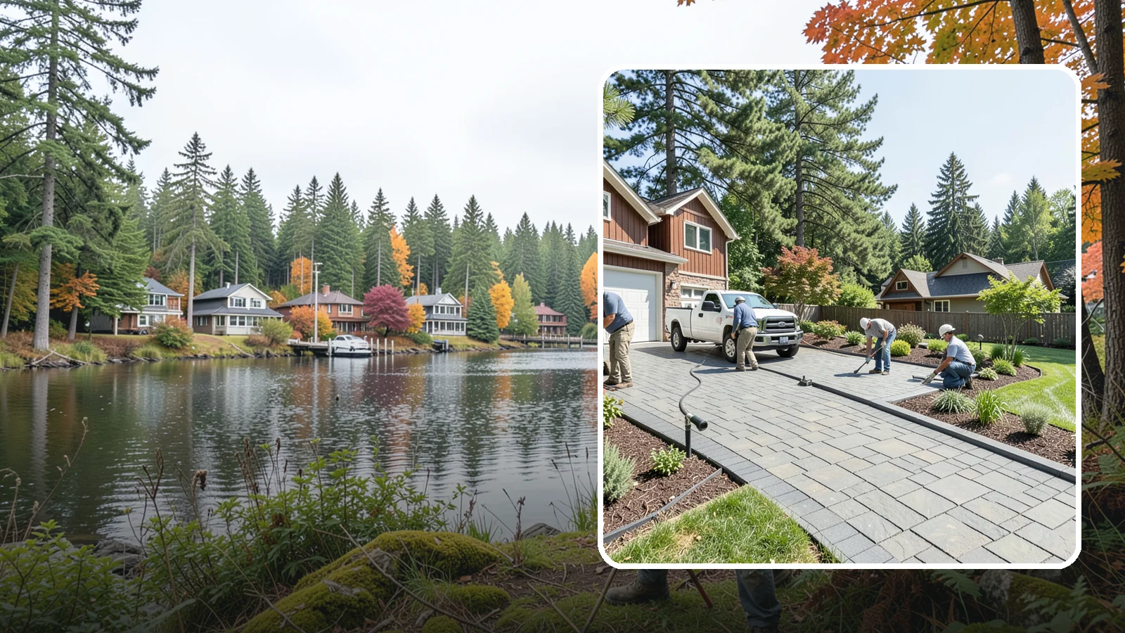 Driveway Installation in La Conner, Skagit County, WA - New driveway construction in pavers, concrete, or gravel, engineered for loads, drainage, and durability.