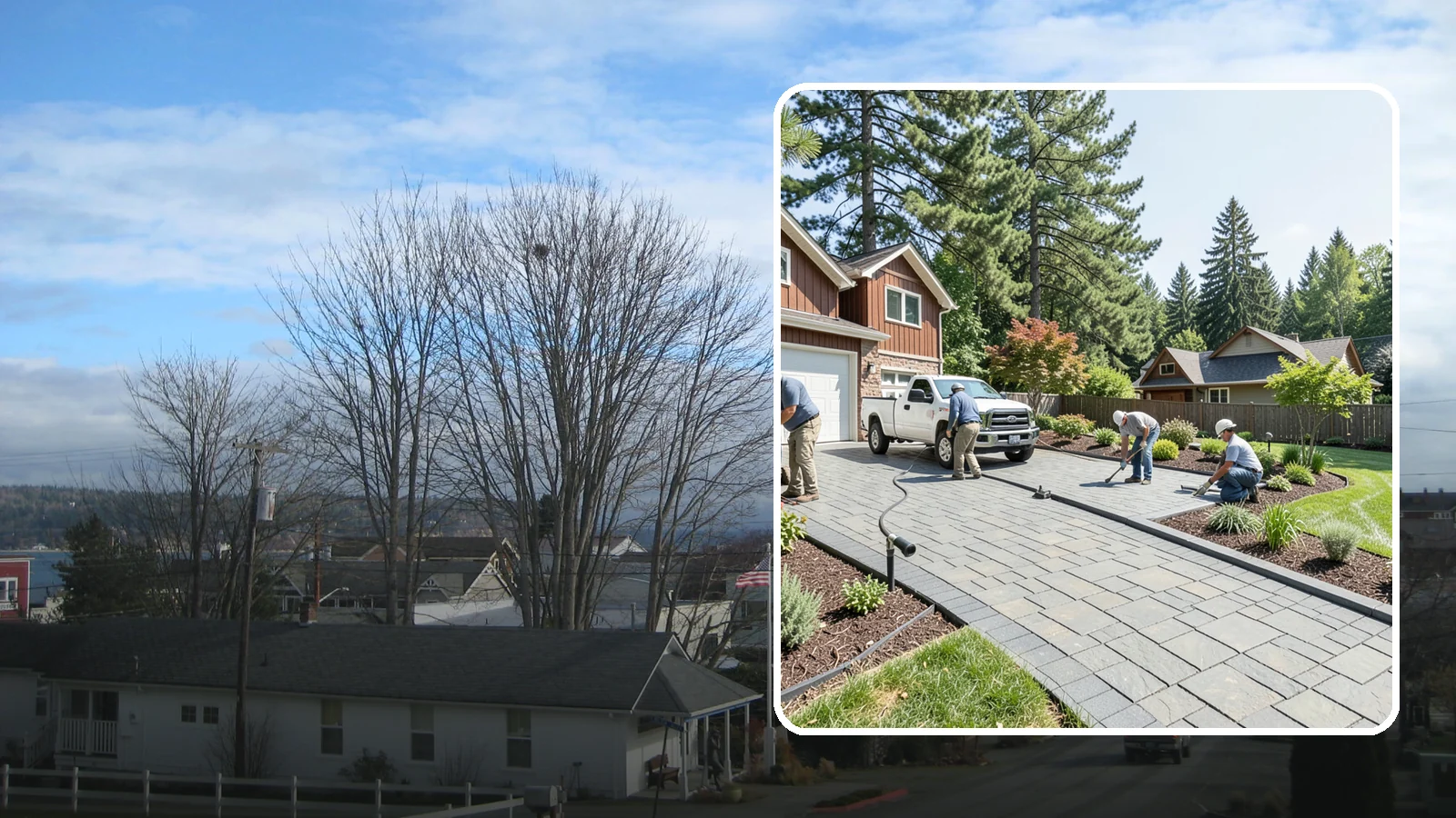 Driveway Installation in Langley, Island County, WA - New driveway construction in pavers, concrete, or gravel, engineered for loads, drainage, and durability.