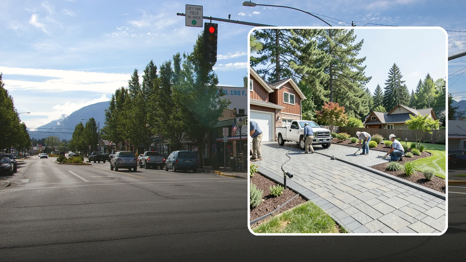Driveway Installation in North Bend, King County, WA - New driveway construction in pavers, concrete, or gravel, engineered for loads, drainage, and durability.