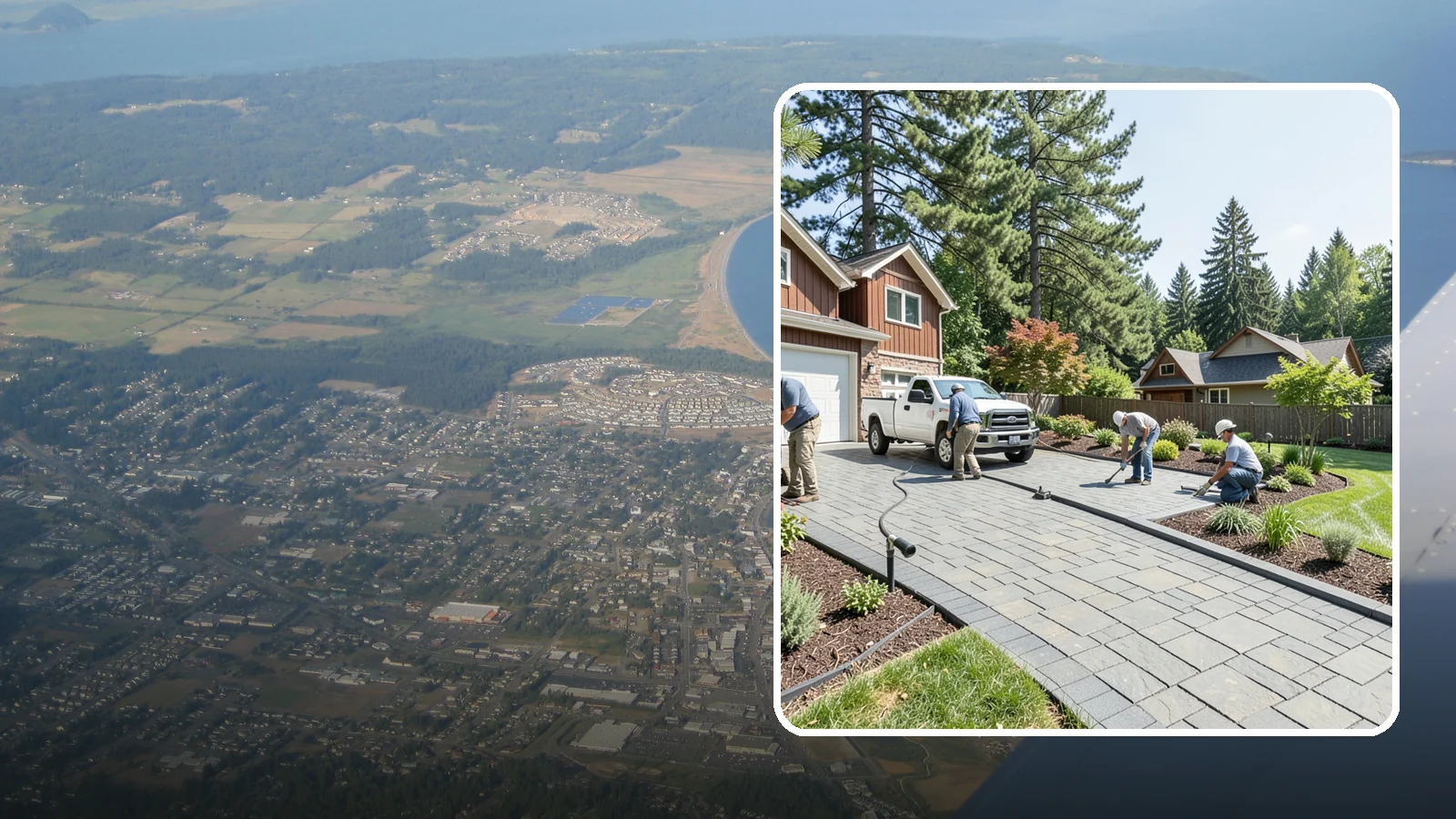 Driveway Installation in Oak Harbor, Island County, WA - New driveway construction in pavers, concrete, or gravel, engineered for loads, drainage, and durability.