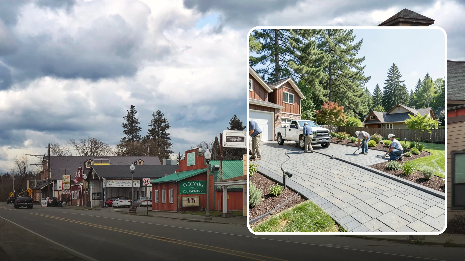 Driveway Installation in Roy, Pierce County, WA - New driveway construction in pavers, concrete, or gravel, engineered for loads, drainage, and durability.