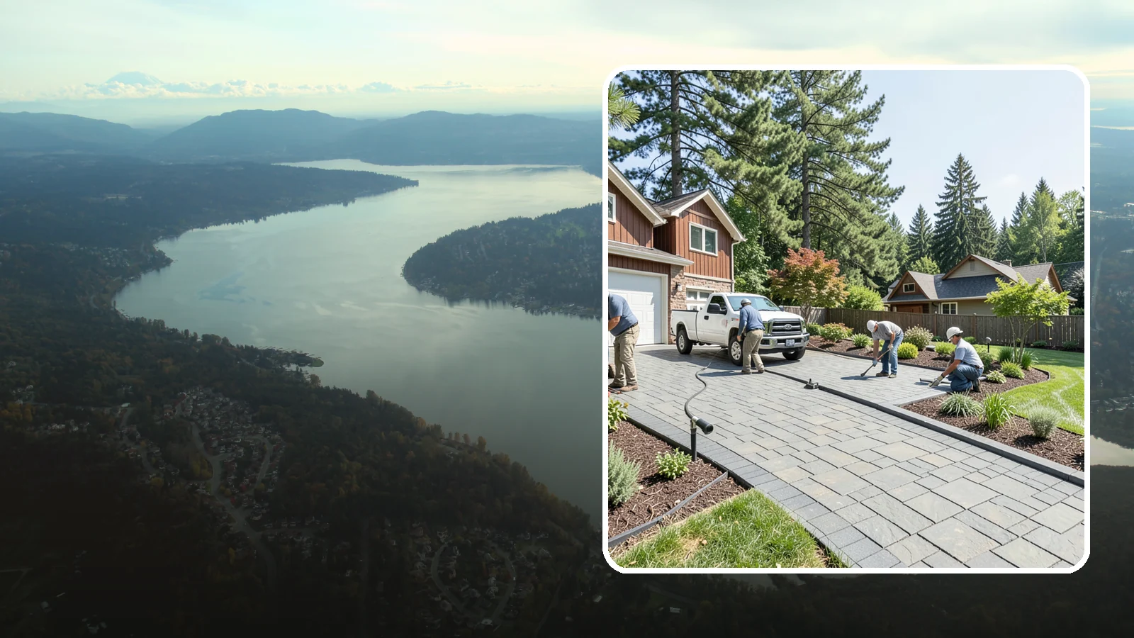Driveway Installation in Sammamish, King County, WA - New driveway construction in pavers, concrete, or gravel, engineered for loads, drainage, and durability.