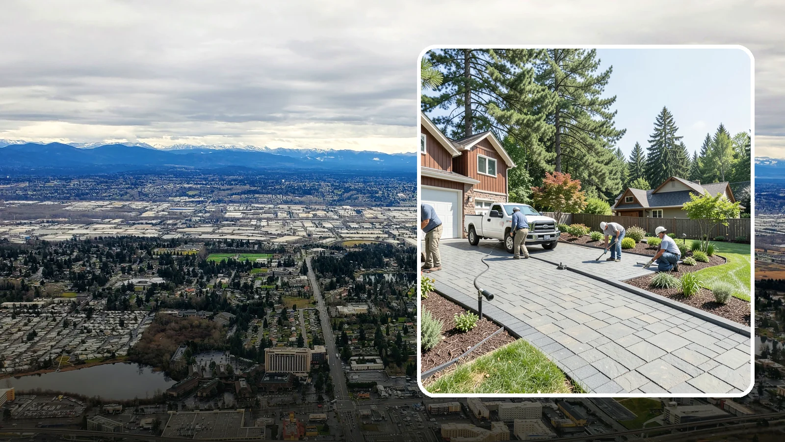 Driveway Installation in SeaTac, King County, WA - New driveway construction in pavers, concrete, or gravel, engineered for loads, drainage, and durability.