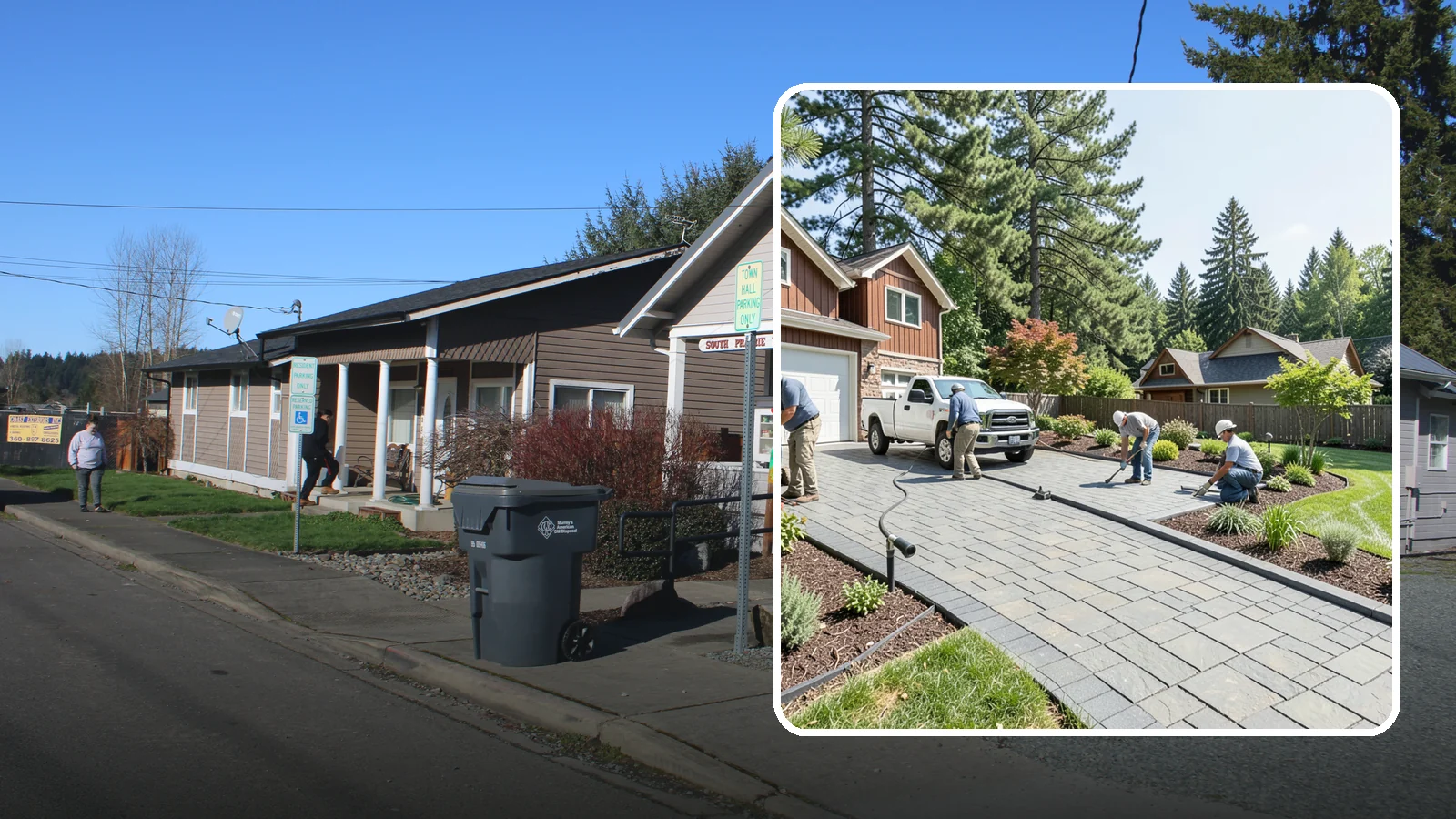 Driveway Installation in South Prairie, Pierce County, WA - New driveway construction in pavers, concrete, or gravel, engineered for loads, drainage, and durability.