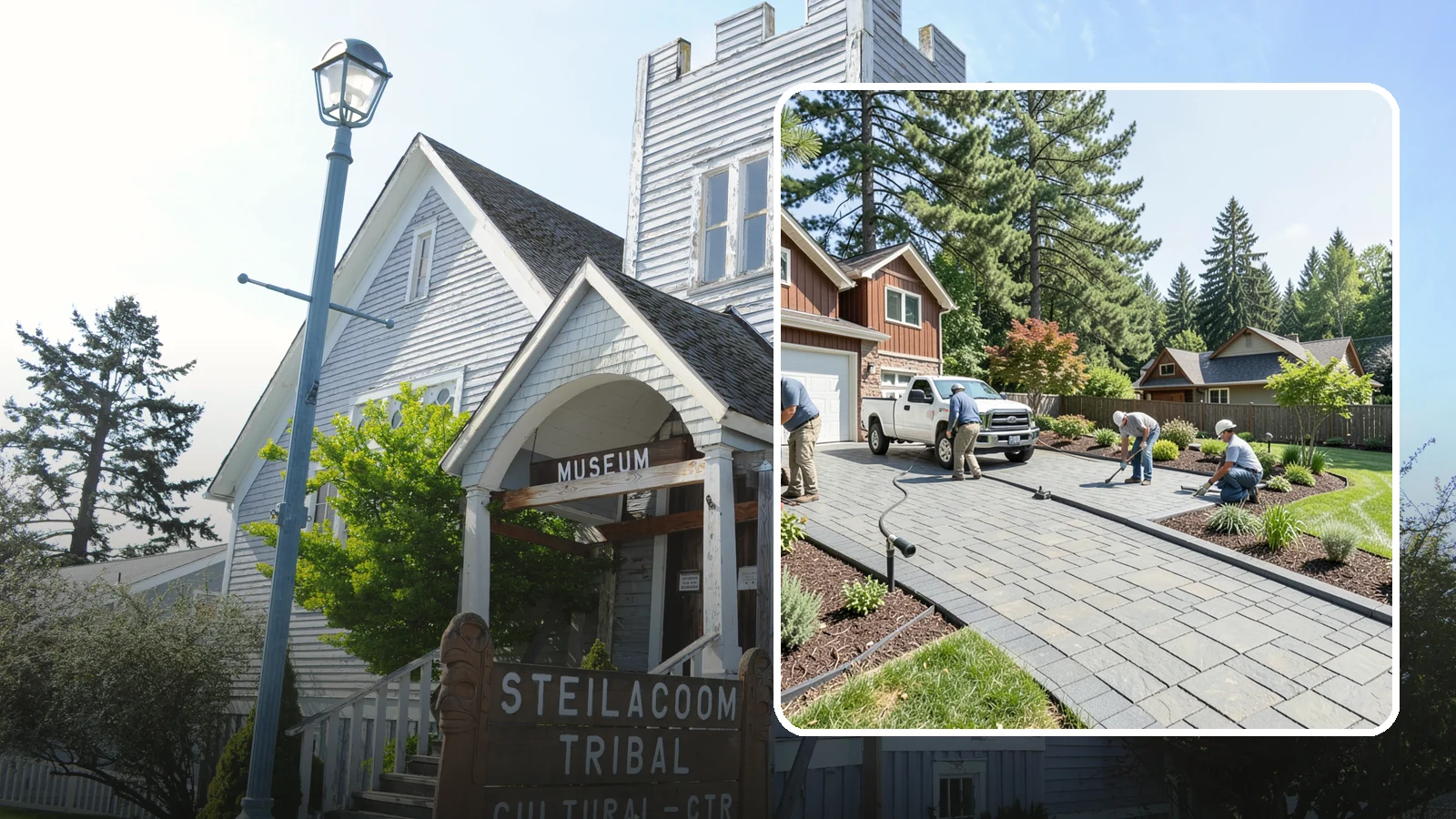 Driveway Installation in Steilacoom, Pierce County, WA - New driveway construction in pavers, concrete, or gravel, engineered for loads, drainage, and durability.
