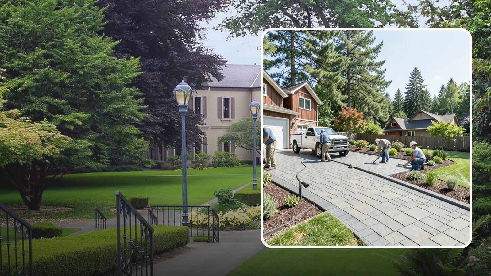 Driveway Installation in Woodinville, King County, WA - New driveway construction in pavers, concrete, or gravel, engineered for loads, drainage, and durability.