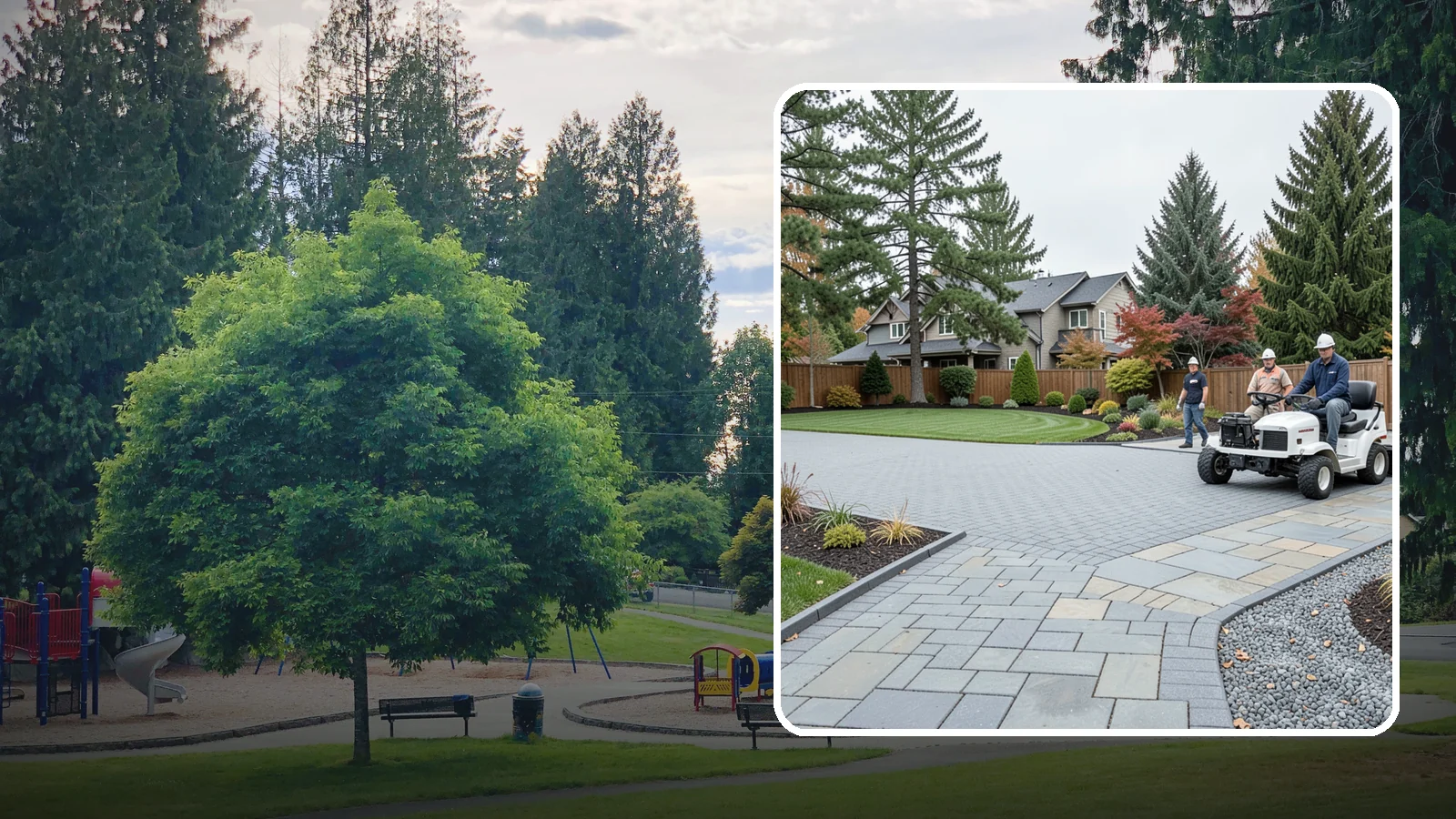 Driveways in Bonney Lake, Pierce County, WA - Durable, attractive driveways in pavers, concrete, or gravel built on a base engineered to last.