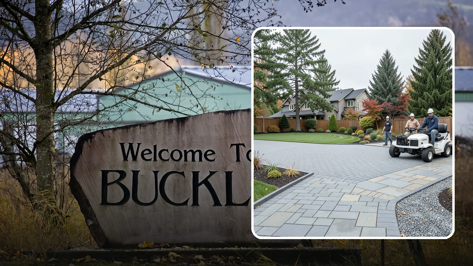 Driveways in Buckley, Pierce County, WA - Durable, attractive driveways in pavers, concrete, or gravel built on a base engineered to last.