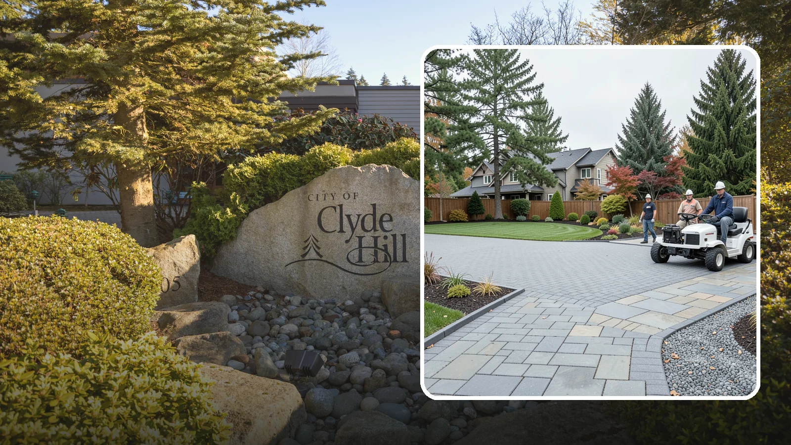 Driveways in Clyde Hill, King County, WA - Durable, attractive driveways in pavers, concrete, or gravel built on a base engineered to last.
