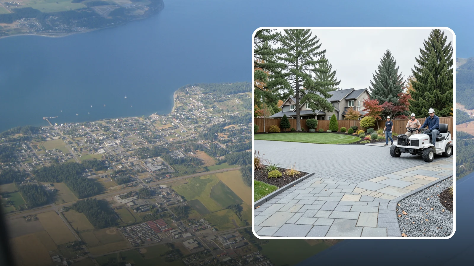 Driveways in Coupeville, Island County, WA - Durable, attractive driveways in pavers, concrete, or gravel built on a base engineered to last.