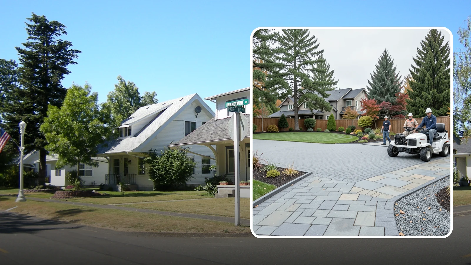 Driveways in DuPont, Pierce County, WA - Durable, attractive driveways in pavers, concrete, or gravel built on a base engineered to last.