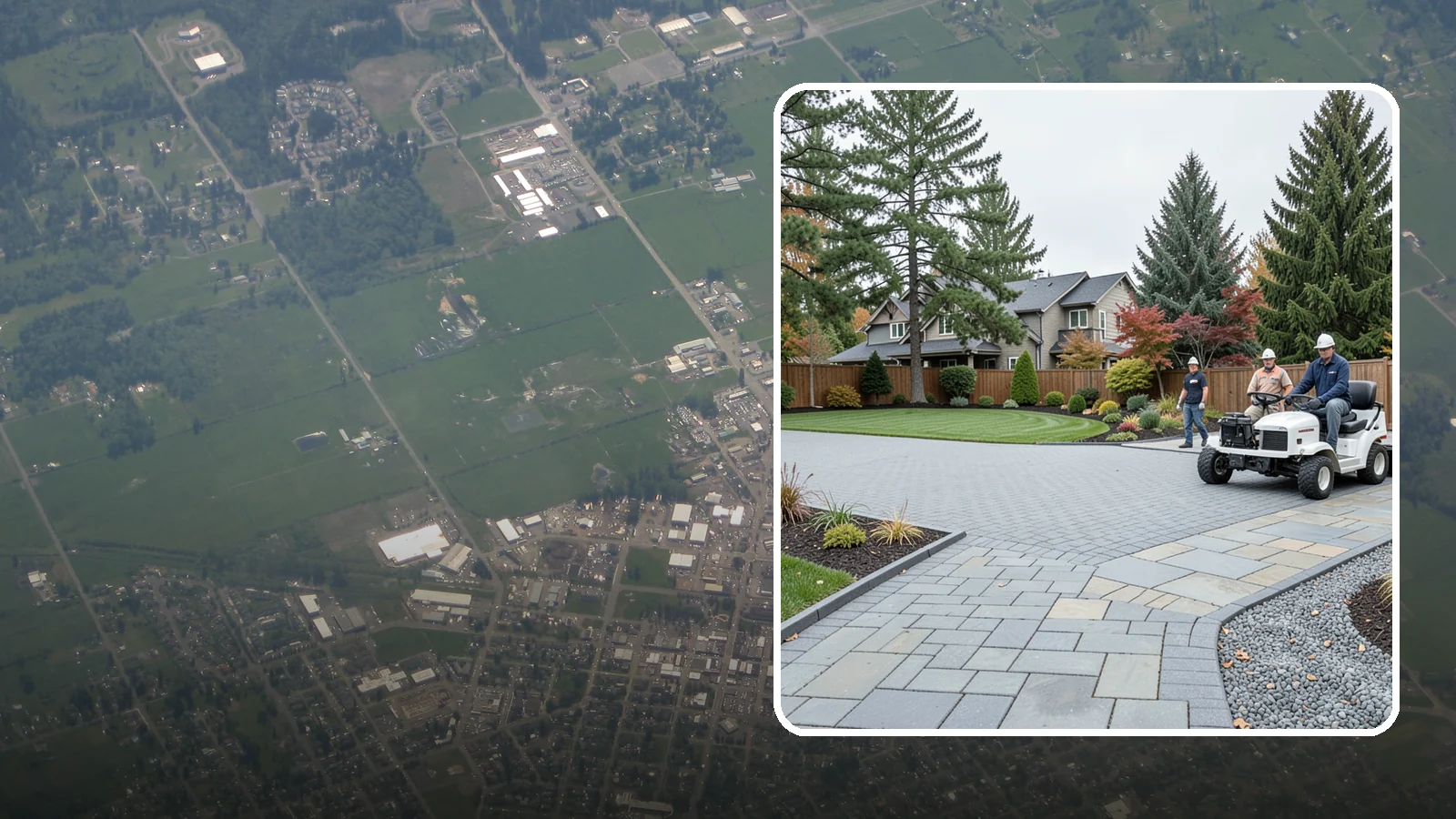 Driveways in Enumclaw, King County, WA - Durable, attractive driveways in pavers, concrete, or gravel built on a base engineered to last.