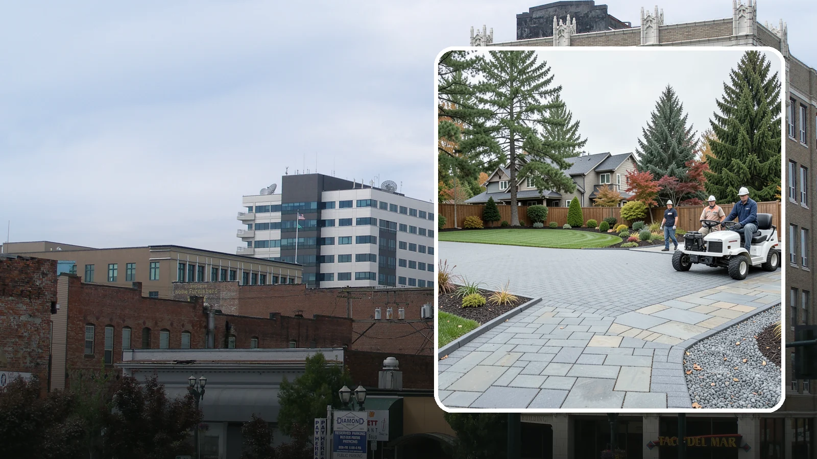 Driveways in Everett, Snohomish County, WA - Durable, attractive driveways in pavers, concrete, or gravel built on a base engineered to last.