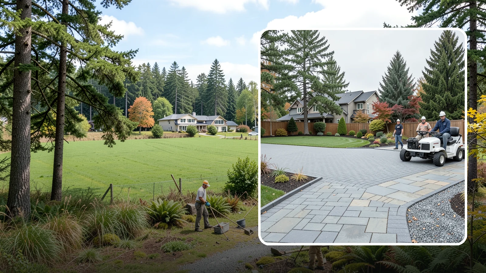Driveways in Lyman, Skagit County, WA - Durable, attractive driveways in pavers, concrete, or gravel built on a base engineered to last.