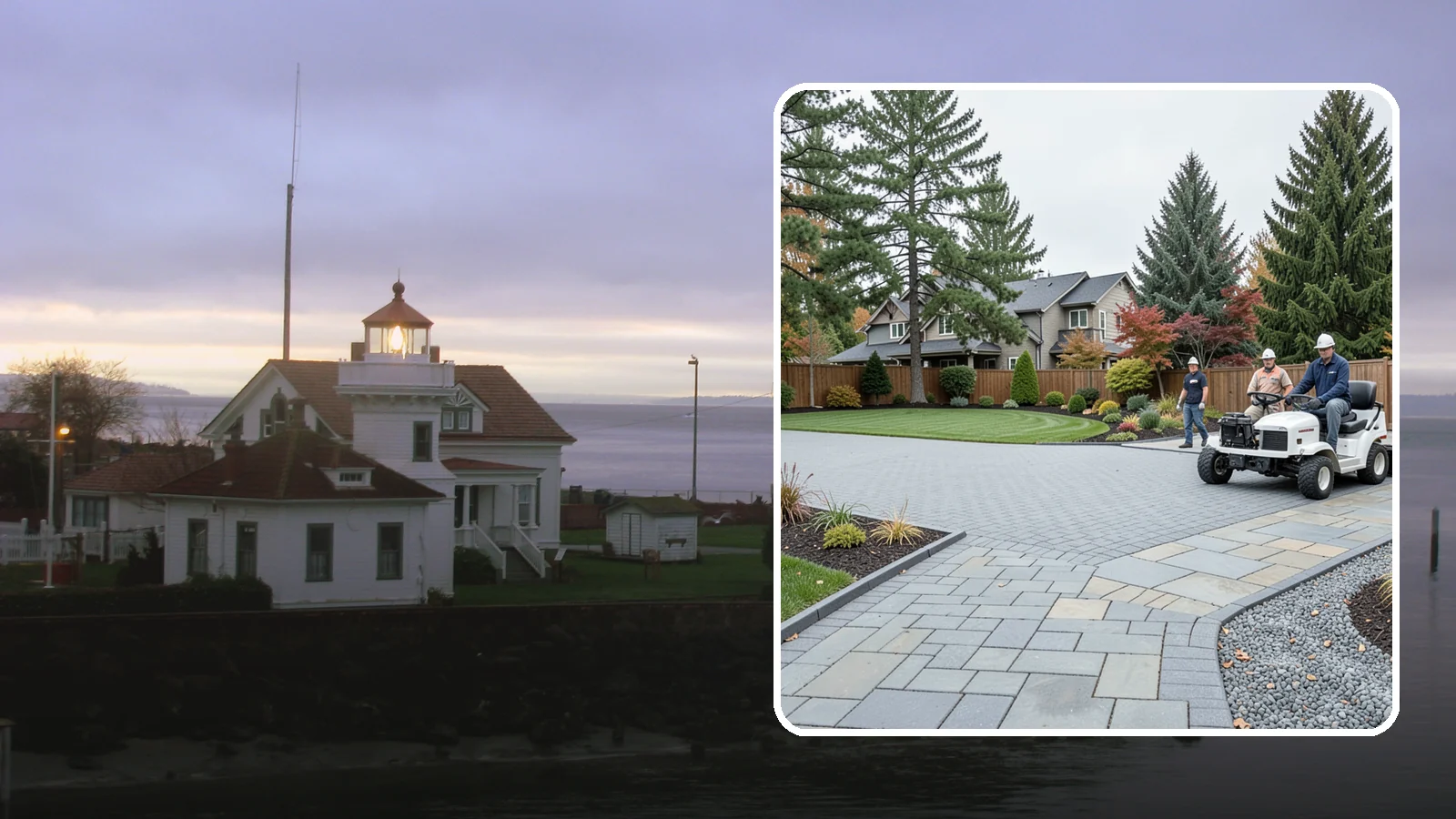Driveways in Mukilteo, Snohomish County, WA - Durable, attractive driveways in pavers, concrete, or gravel built on a base engineered to last.