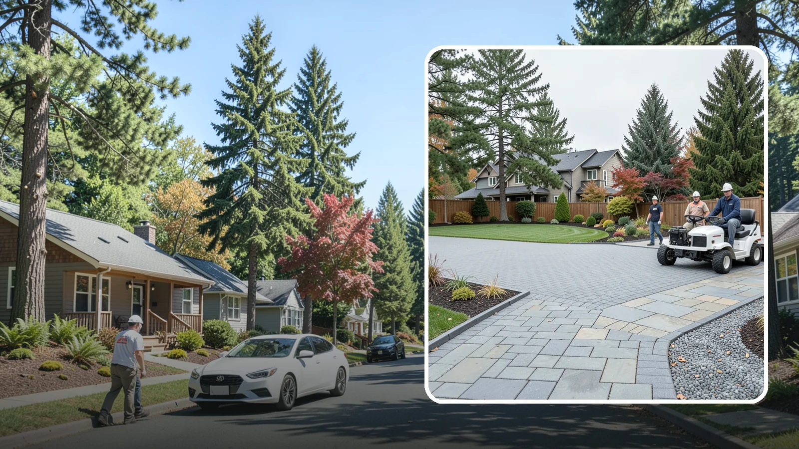 Driveways in Orting, Pierce County, WA - Durable, attractive driveways in pavers, concrete, or gravel built on a base engineered to last.