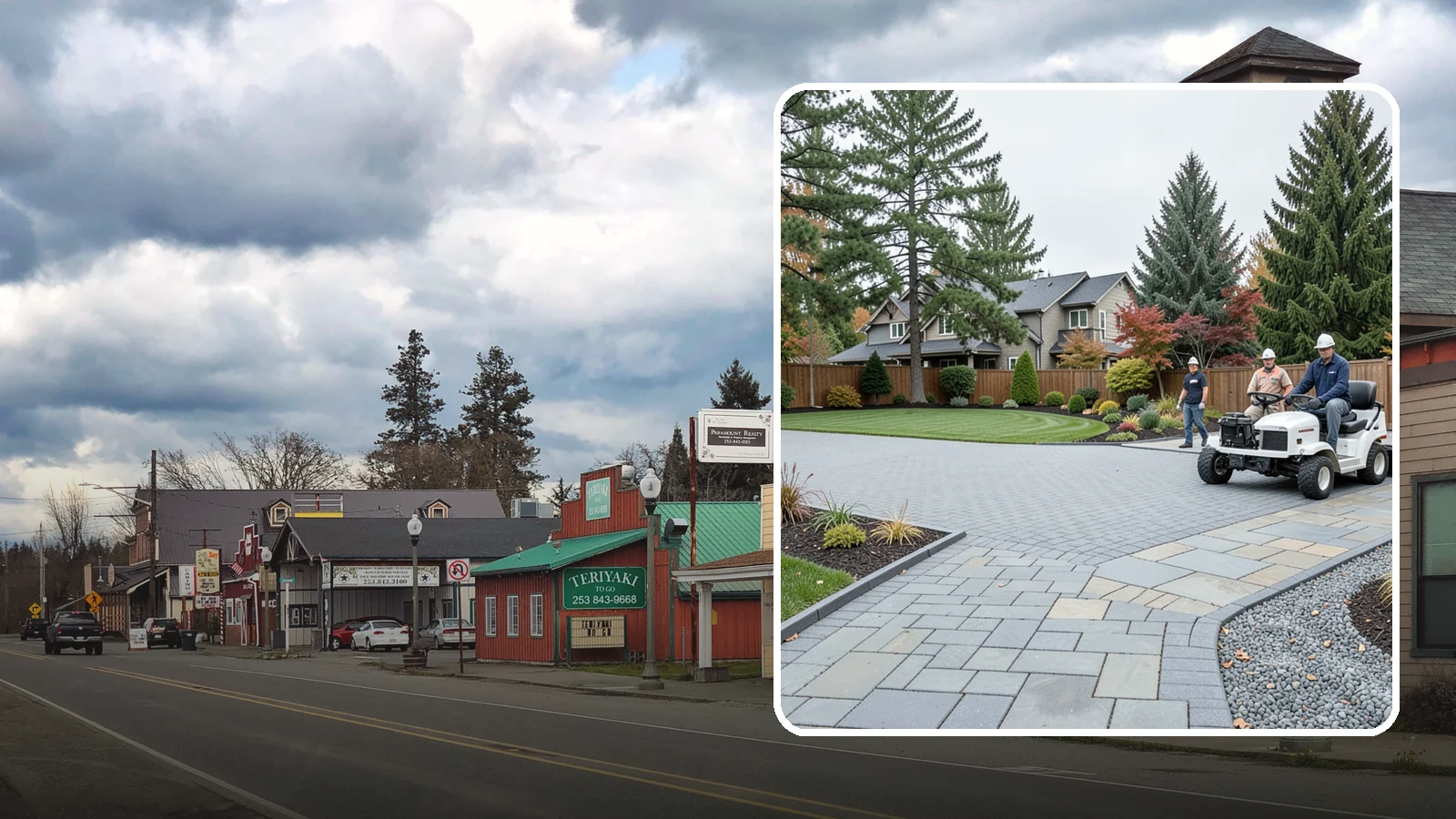 Driveways in Roy, Pierce County, WA - Durable, attractive driveways in pavers, concrete, or gravel built on a base engineered to last.