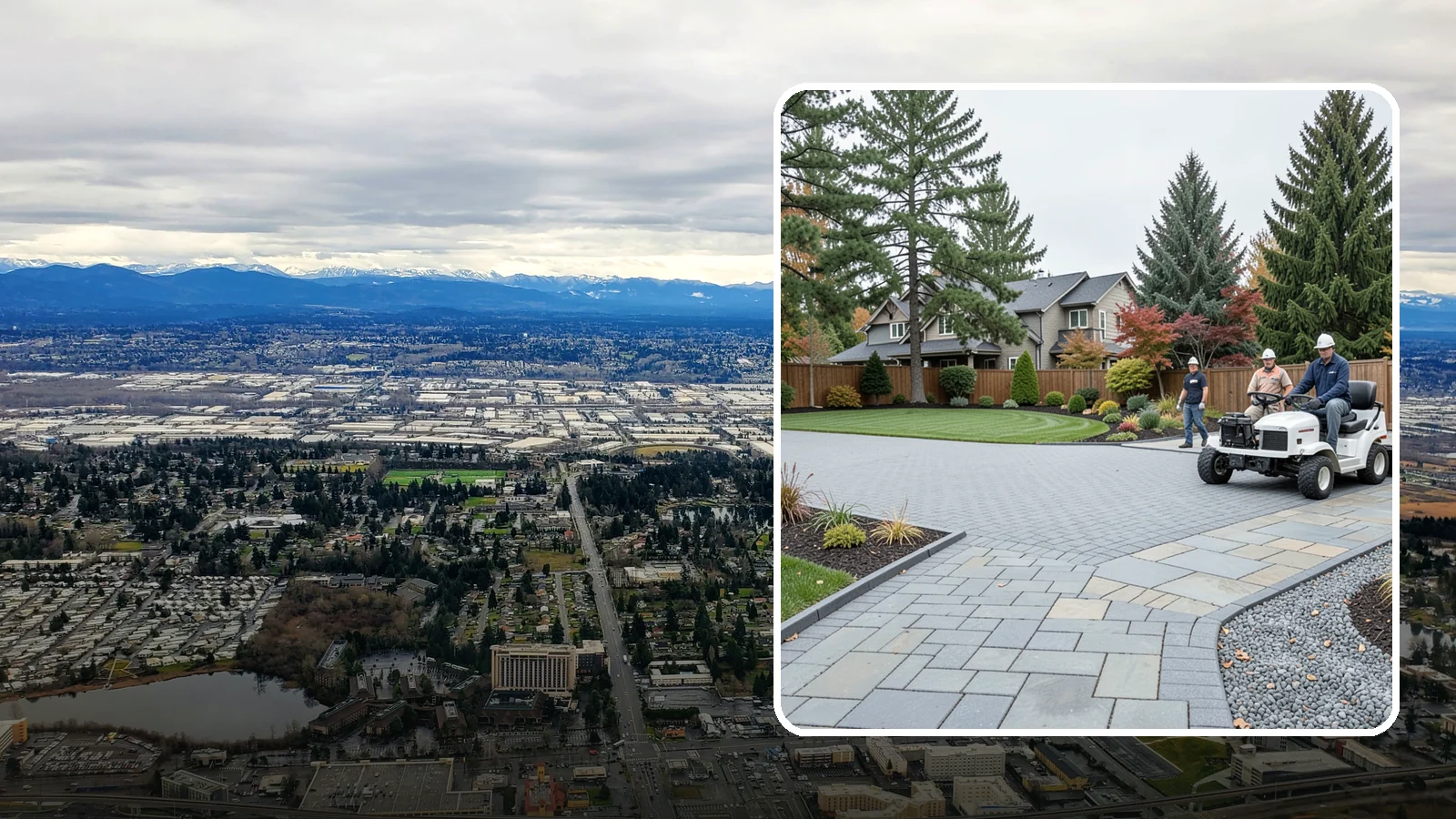 Driveways in SeaTac, King County, WA - Durable, attractive driveways in pavers, concrete, or gravel built on a base engineered to last.