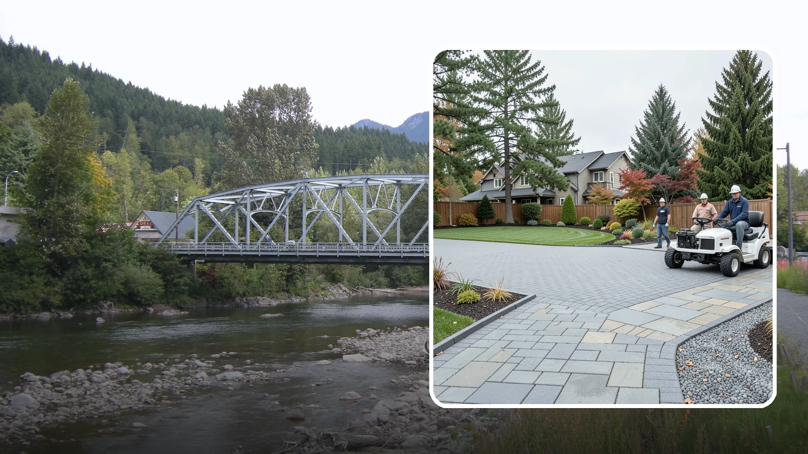 Driveways in Skykomish, King County, WA - Durable, attractive driveways in pavers, concrete, or gravel built on a base engineered to last.