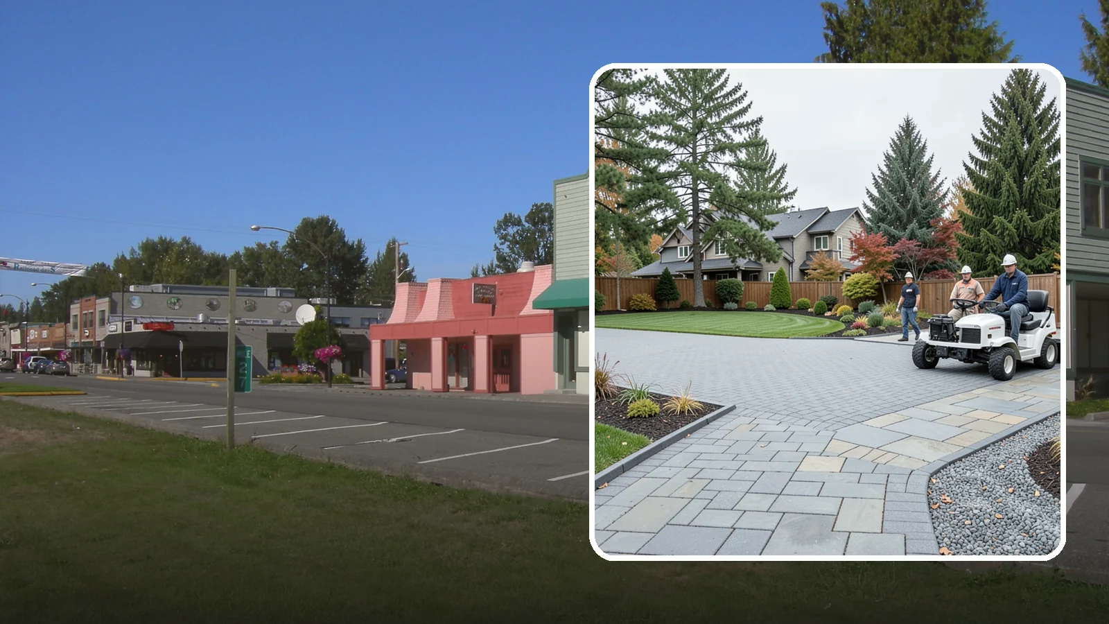 Driveways in Snoqualmie, King County, WA - Durable, attractive driveways in pavers, concrete, or gravel built on a base engineered to last.