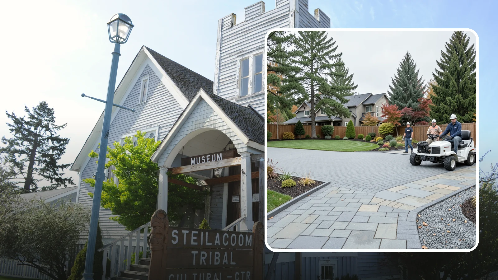 Driveways in Steilacoom, Pierce County, WA - Durable, attractive driveways in pavers, concrete, or gravel built on a base engineered to last.