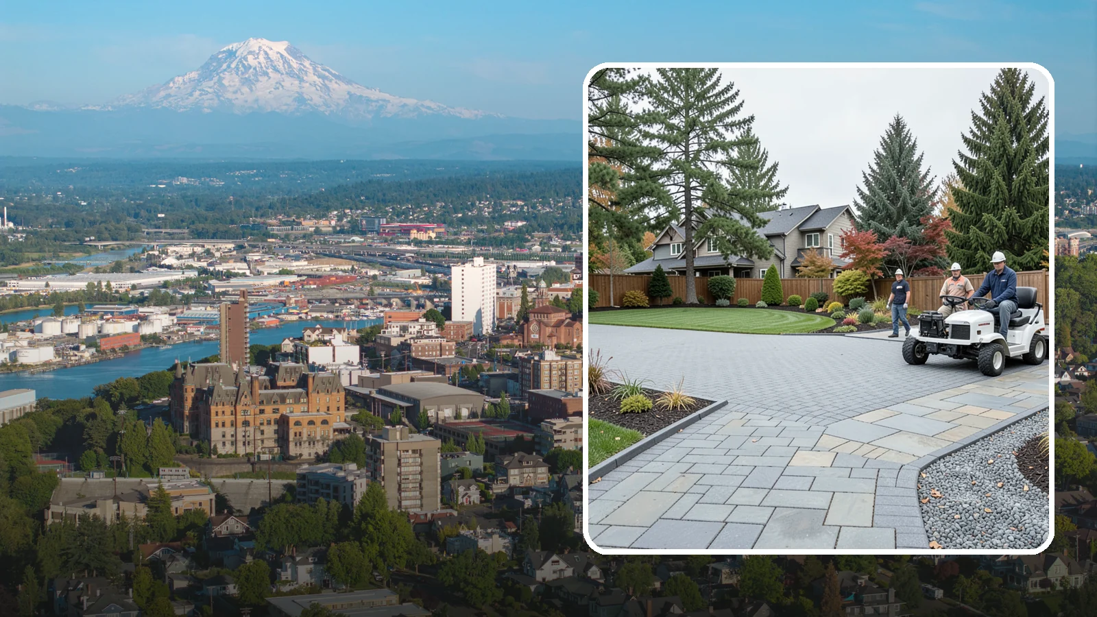 Driveways in Tacoma, Pierce County, WA - Durable, attractive driveways in pavers, concrete, or gravel built on a base engineered to last.