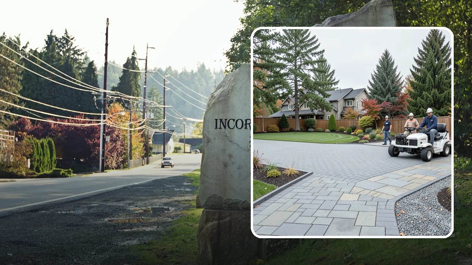 Driveways in Wilkeson, Pierce County, WA - Durable, attractive driveways in pavers, concrete, or gravel built on a base engineered to last.