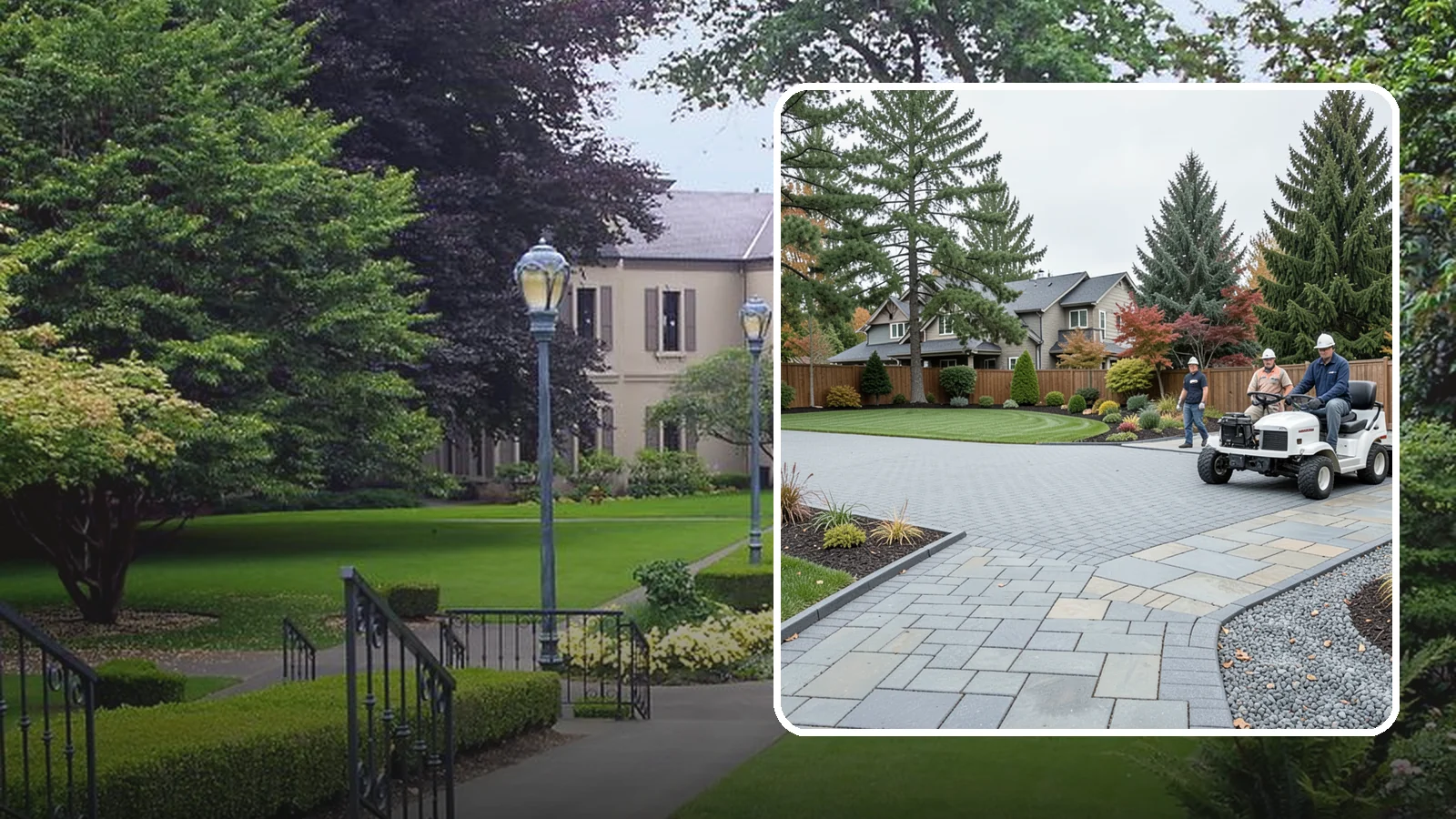 Driveways in Woodinville, King County, WA - Durable, attractive driveways in pavers, concrete, or gravel built on a base engineered to last.