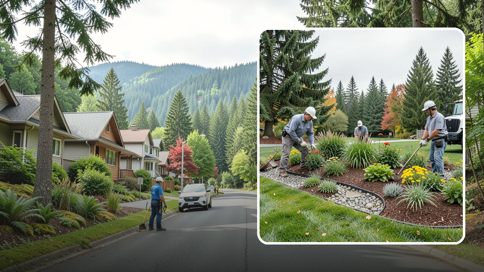 Dry Creek Bed Installation in Darrington, Snohomish County, WA - Decorative dry creek beds that manage runoff and add natural beauty to the landscape.