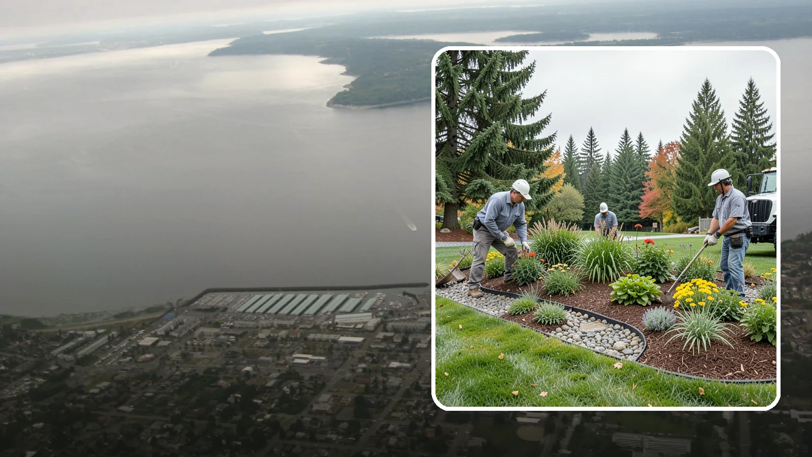 Dry Creek Bed Installation in Des Moines, King County, WA - Decorative dry creek beds that manage runoff and add natural beauty to the landscape.