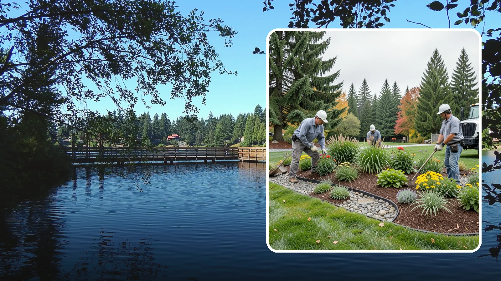 Dry Creek Bed Installation in Federal Way, King County, WA - Decorative dry creek beds that manage runoff and add natural beauty to the landscape.