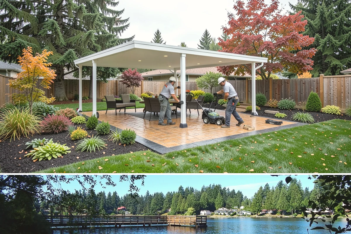 Dry Creek Bed Installation in Federal Way, King County, WA - Best installed in drier conditions.