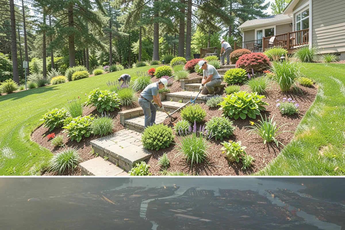Dry Creek Bed Installation in Fife, Pierce County, WA - Best installed in drier conditions.