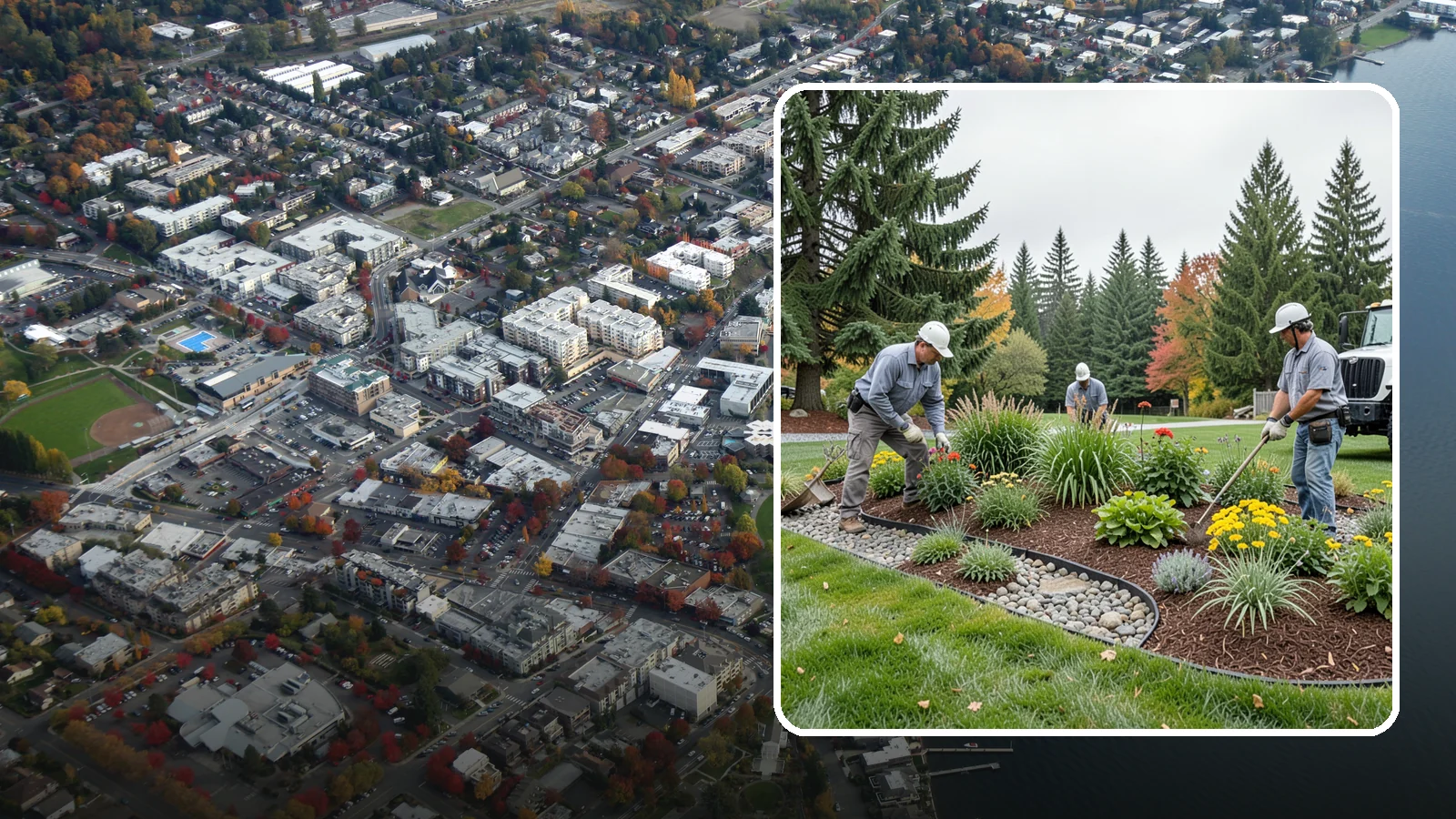 Dry Creek Bed Installation in Kirkland, King County, WA - Decorative dry creek beds that manage runoff and add natural beauty to the landscape.