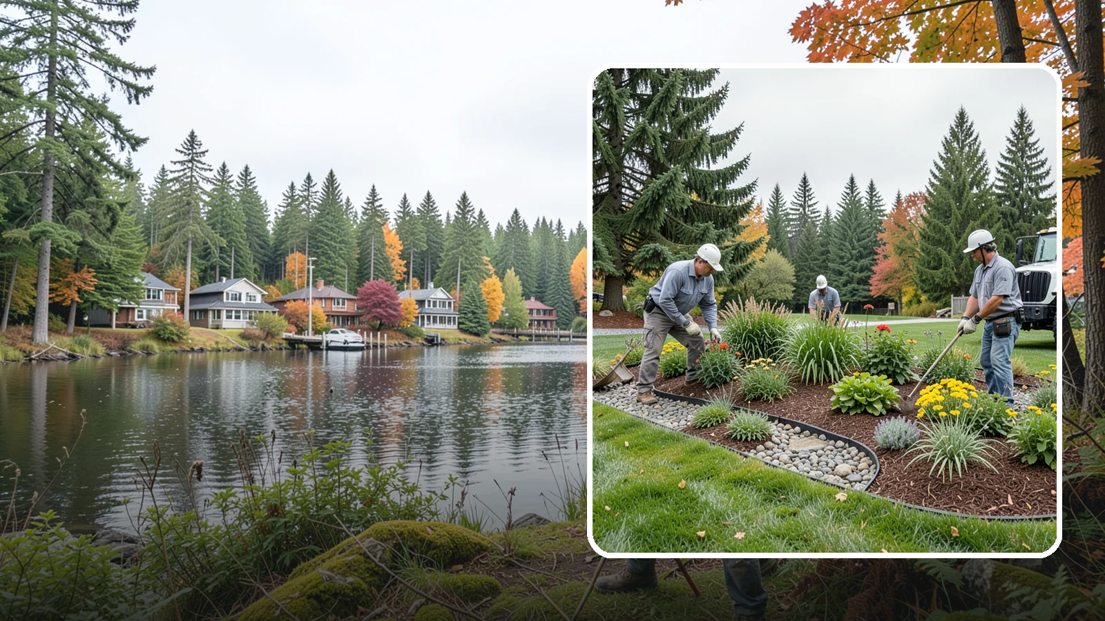 Dry Creek Bed Installation in La Conner, Skagit County, WA - Decorative dry creek beds that manage runoff and add natural beauty to the landscape.
