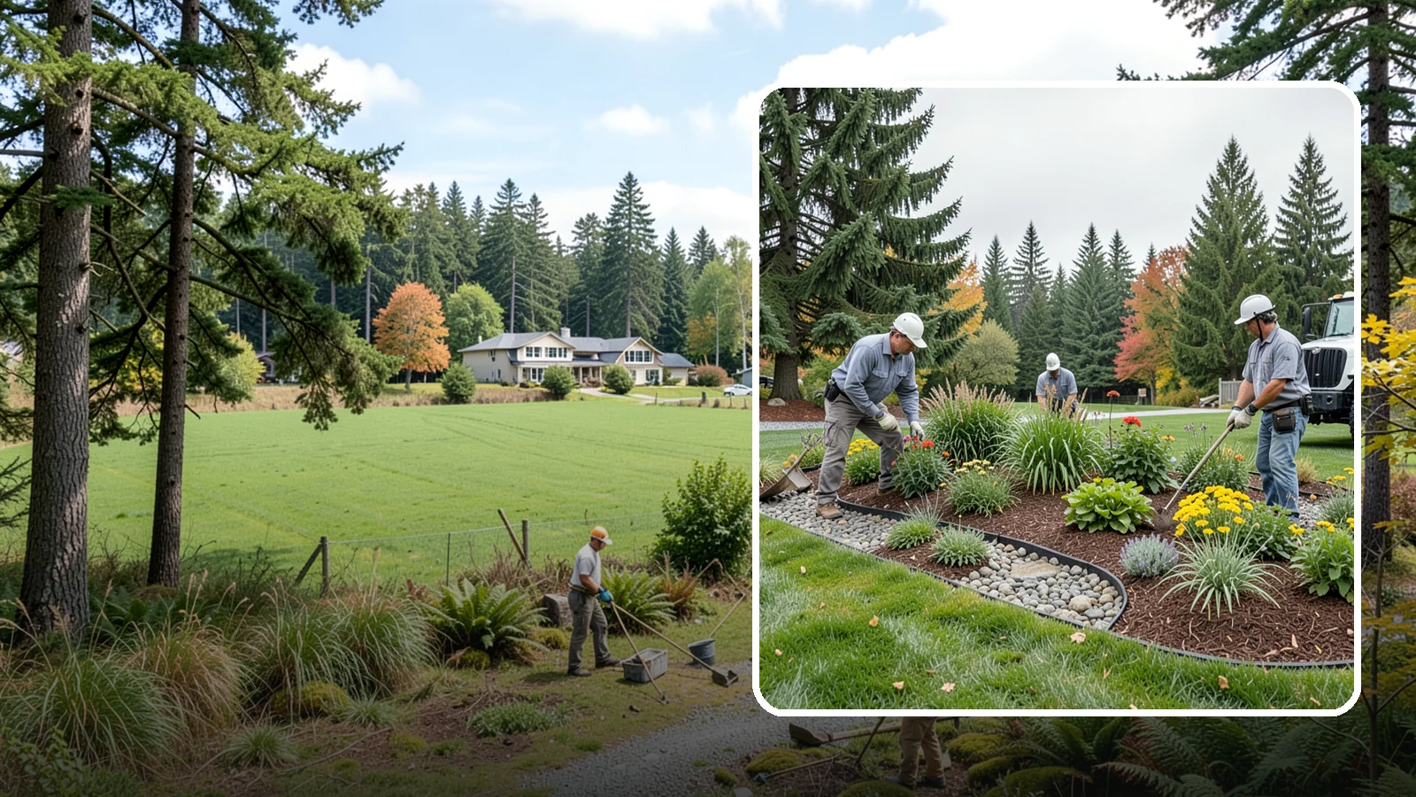Dry Creek Bed Installation in Lyman, Skagit County, WA - Decorative dry creek beds that manage runoff and add natural beauty to the landscape.