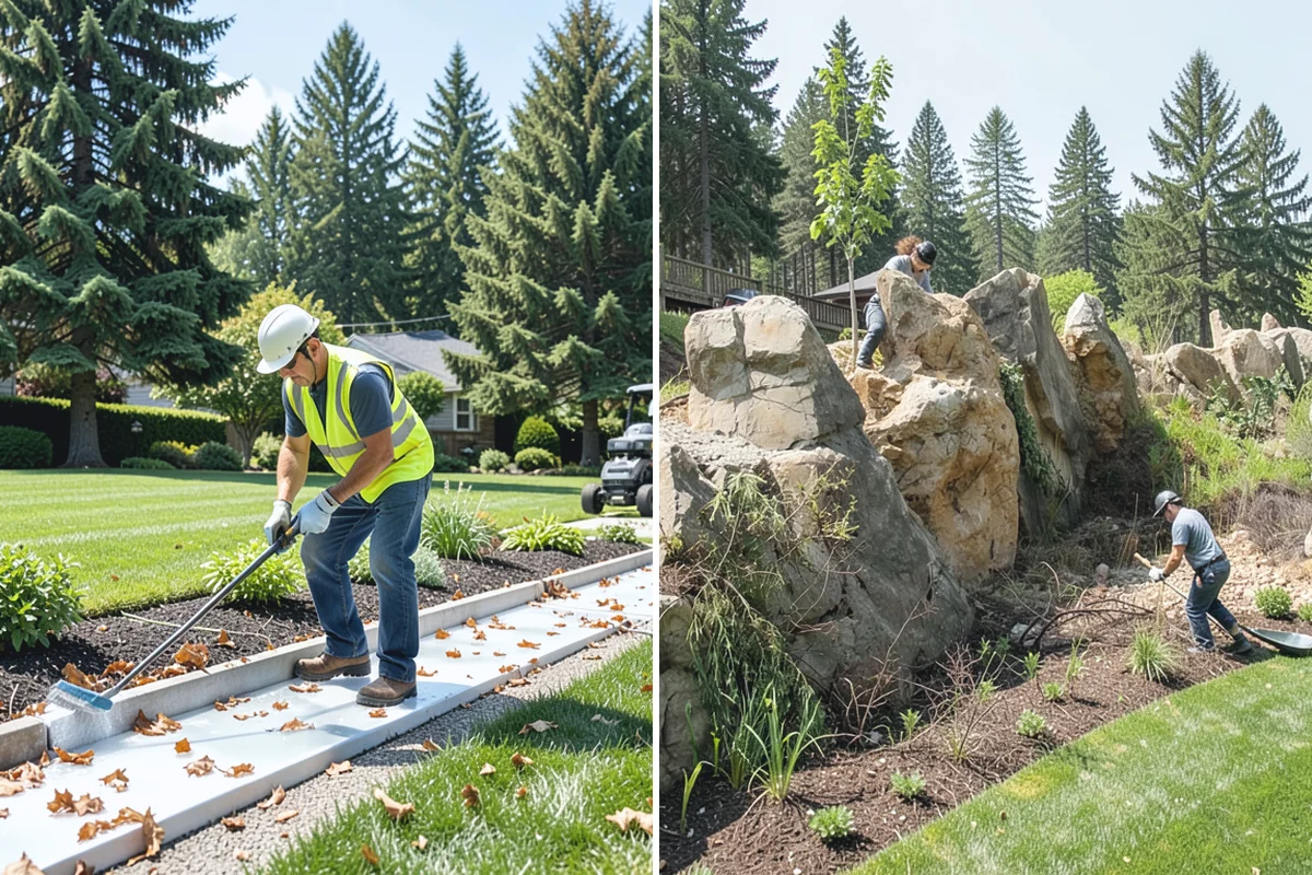 Dry Creek Bed Installation in Marysville, Snohomish County, WA - Map the natural water flow path