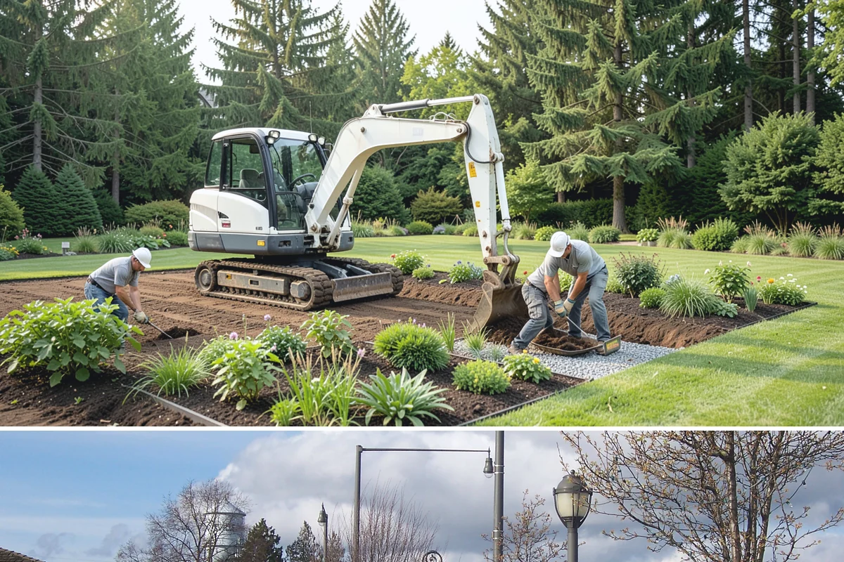 Dry Creek Bed Installation in Marysville, Snohomish County, WA - Best installed in drier conditions.